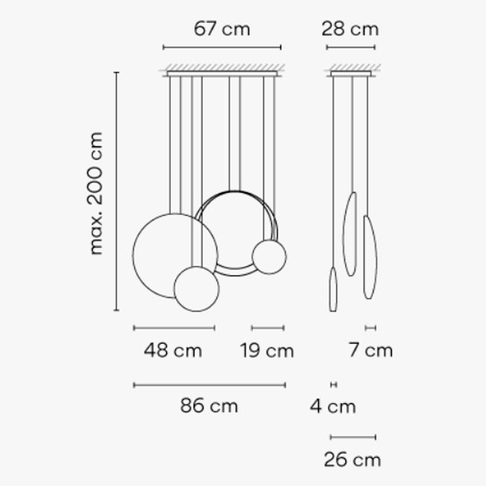 Подвесной светильник Vibia COSMOS 2516 GREEN картинка №4
