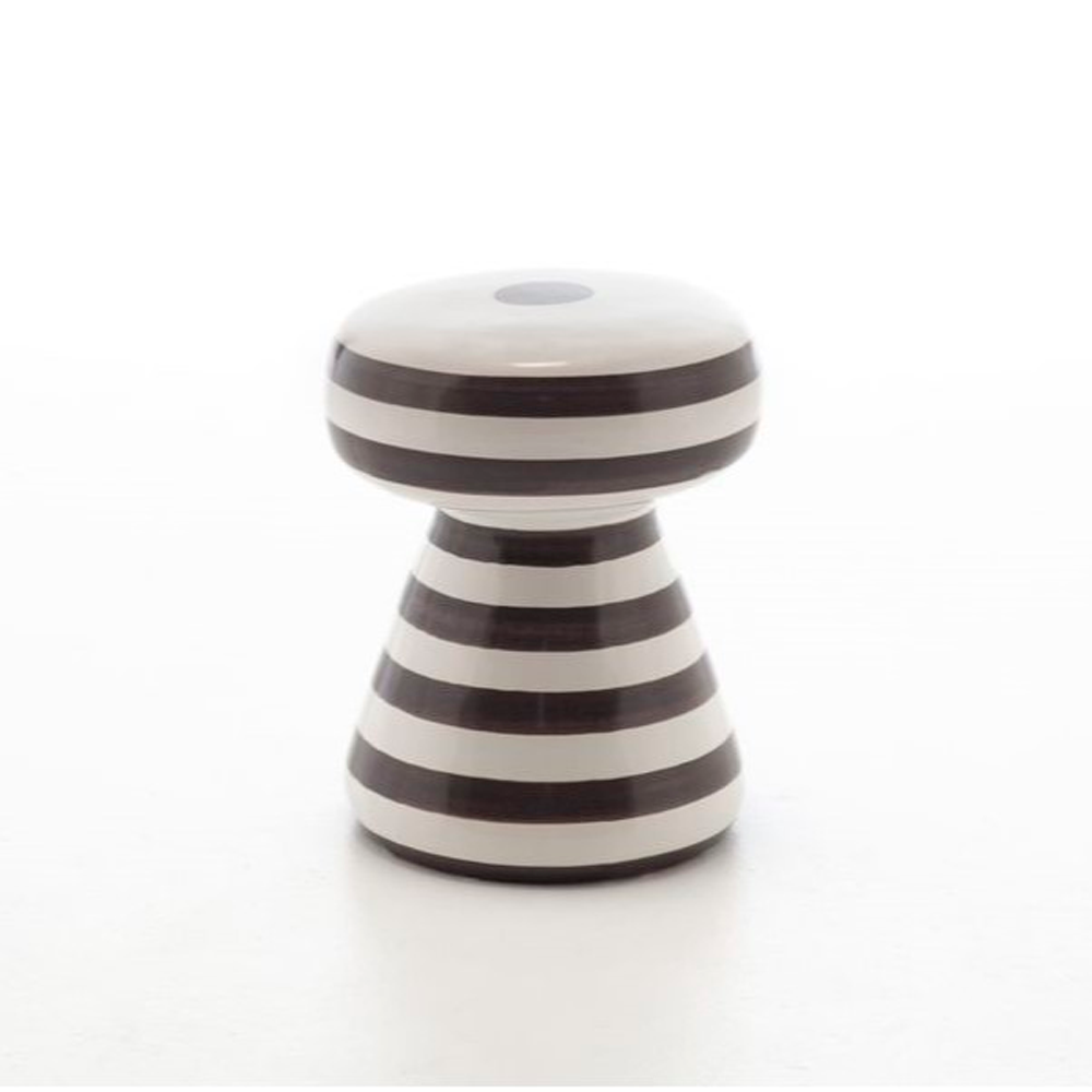 Стол журнальный Gervasoni INOUT 44 WHITE WITH BLACK STRIPES