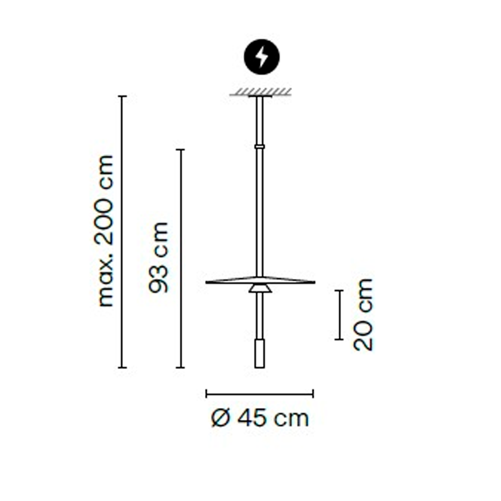 Подвесной светильник Vibia FLAMINGO MINI 1585 BLACK картинка №4