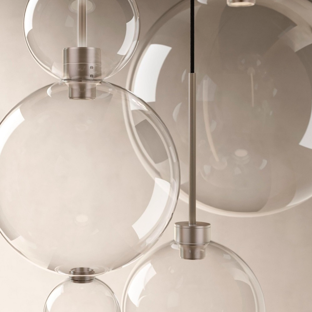 Подвесной светильник Karman OPIUM ALUMINIUM/TRANSPARENT картинка №1